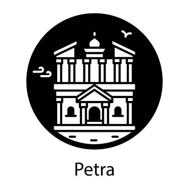 Kabartma biçiminde Petra simgesi 