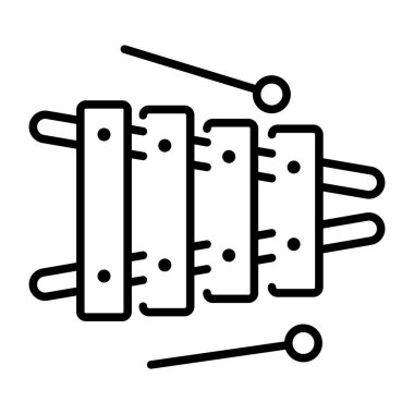 Satır biçiminde ksilofon oyuncağı simgesi 