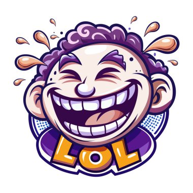 Düz bir lol reaksiyon çıkartması 