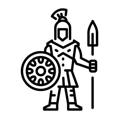 Sparta Hoplite 'nin doğrusal simgesi 