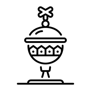 A line icon of holy ciborium  clipart