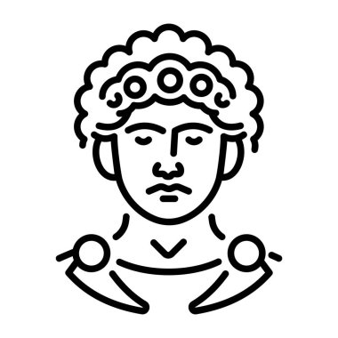 Elagabalus portre simgesi doğrusal biçiminde 