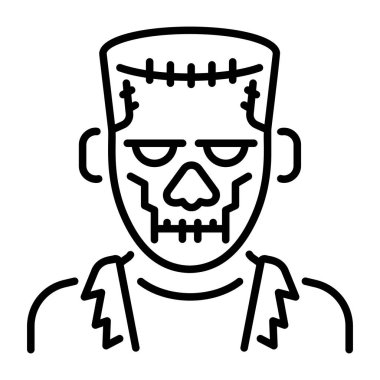 Frankenstein başlık simgesi ana hatlar biçiminde 