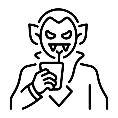 Bir vampir içeceğini gösteren doğrusal bir simge 