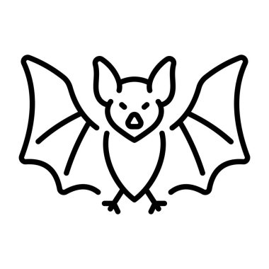 Korkunç bir yarasanın doğrusal simgesi 