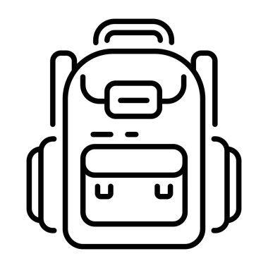 Kamp çantasının satır biçimi simgesi