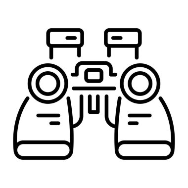 Kamp dürbününü gösteren doğrusal bir simge