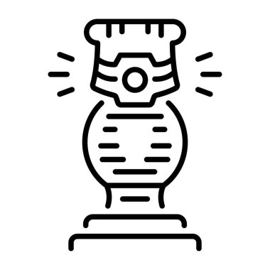 Eski bir tarihi eseri gösteren bir çizgi simgesi 