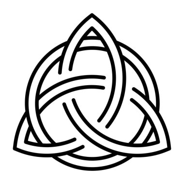 Triquetra sembolünün doğrusal biçim simgesi 