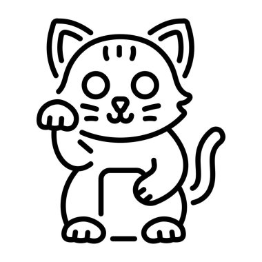 Maneki neko 'nun satır biçimi simgesi 
