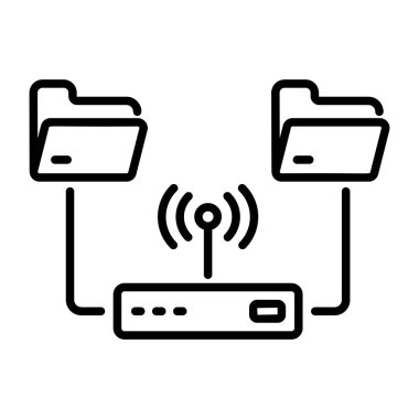 İnternet ağının doğrusal biçim simgesi