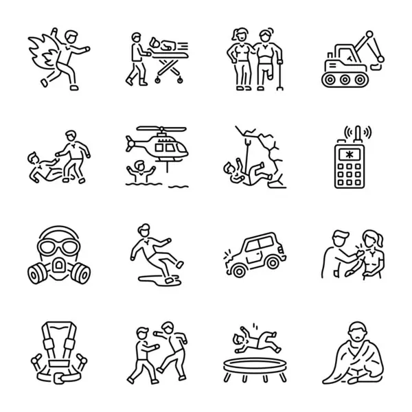 Yardım ve Kurtarma Doğrusal Biçim Simgeleri 