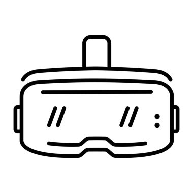 Bir vr kulaklık tasvir eden doğrusal bir simge