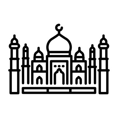 Tac Mahal 'in bir taslak biçimi simgesi