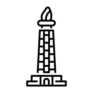 Juche mimarisini temsil eden bir satır biçimi simgesi 