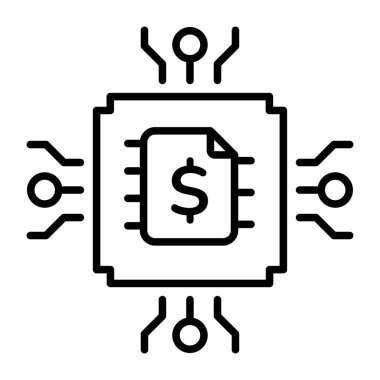 Finans bütçesinin bir taslak biçimi simgesi
