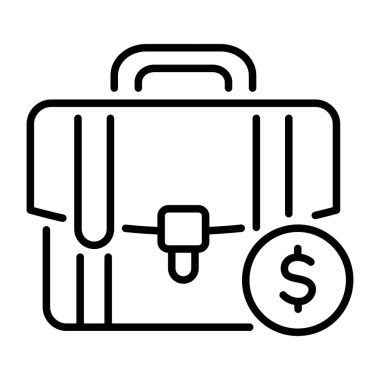 İş çantasının doğrusal biçim simgesi