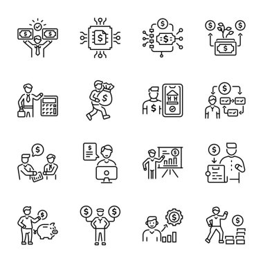 Kurumsal Satır Biçimi Simgeleri Koleksiyonu 