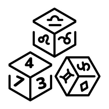 Zodiac zarını temsil eden doğrusal bir simge