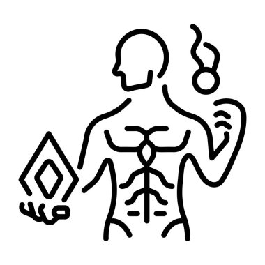 Zodiac ruhunu gösteren bir çizgi biçimi simgesi