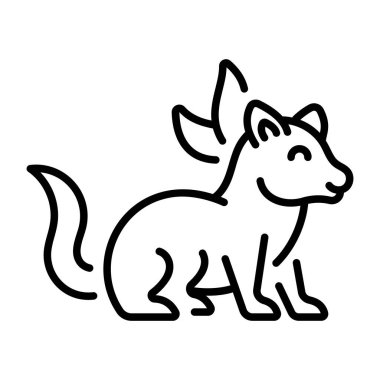 Ruh hayvanını tasvir eden bir taslak biçimi simgesi