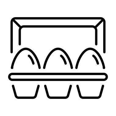 Yumurta panelini gösteren bir satır biçimi simgesi