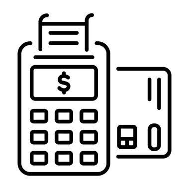 Kart ödemesini tasvir eden bir taslak biçim simgesi