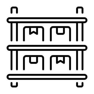 Envanter raflarını gösteren bir satır biçimi simgesi