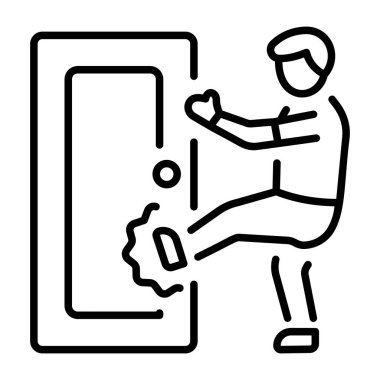 Satır biçimi simgesi kapıyı kırma konseptini gösteriyor