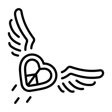 Serbest ruh özgürleşme kavramını tasvir eden satır biçimi simgesi