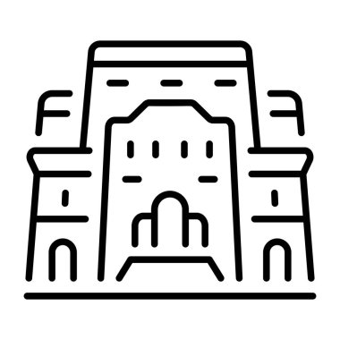 Abu Simbel 'i tasvir eden bir taslak biçim simgesi