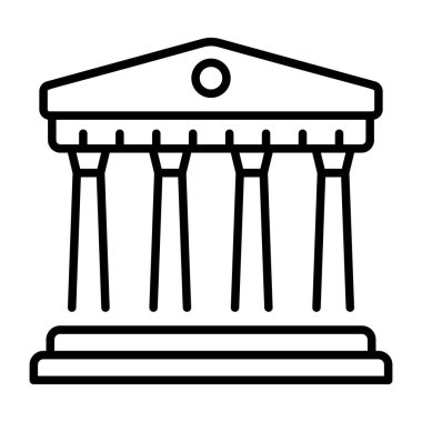 Akropolü temsil eden doğrusal bir simge