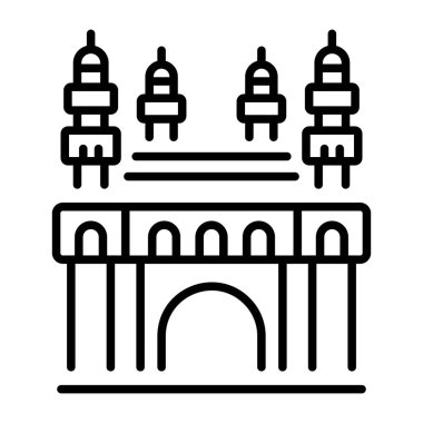 Charminar hyderabad tasvir edilen bir taslak biçim simgesi
