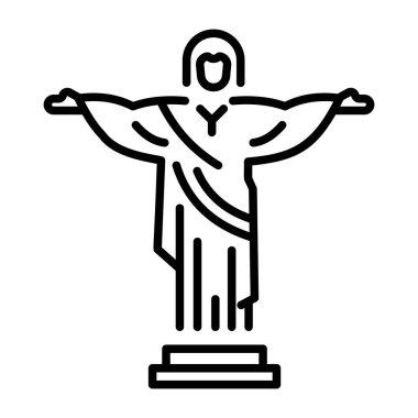 İsa kurtarıcıyı temsil eden doğrusal bir simge