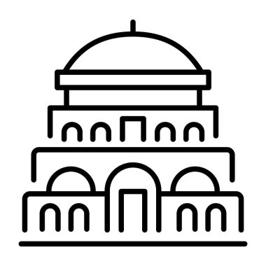 Büyük mozoleyi tasvir eden bir taslak biçim simgesi