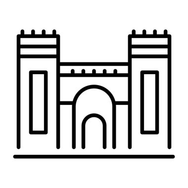 İştar kapısını tasvir eden bir taslak biçim simgesi