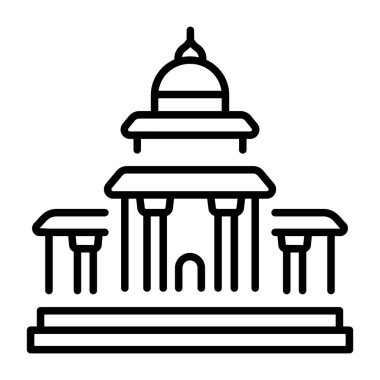 Jokhang tapınağını tasvir eden bir taslak biçimi simgesi