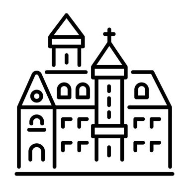 Kuğu kalesini temsil eden doğrusal bir simge