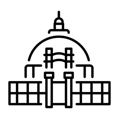 Sanchi stupa 'yı gösteren bir satır biçimi simgesi