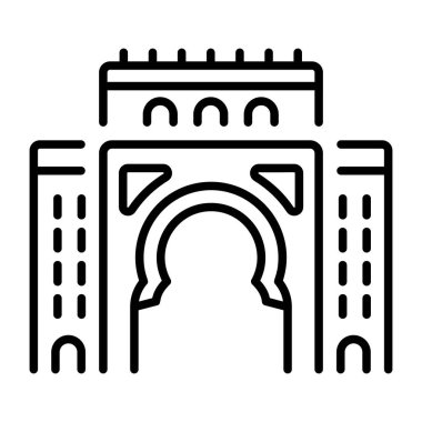 Kemer kapısını temsil eden doğrusal bir simge