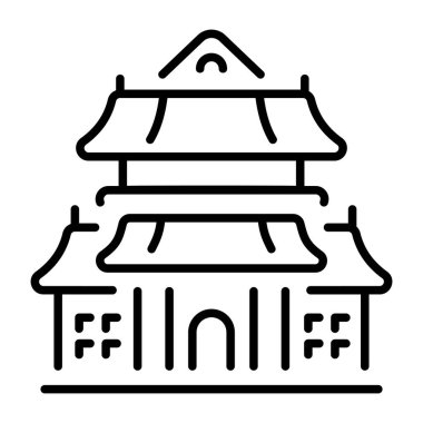 Ryokan Inn 'i temsil eden doğrusal bir simge