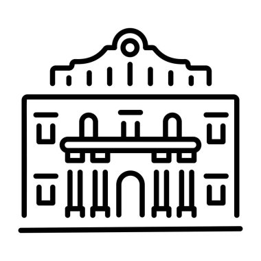 Alamo anıtını gösteren bir satır biçimi simgesi