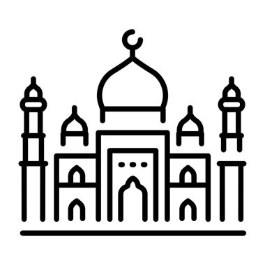 Tac Mahal 'i temsil eden doğrusal bir simge