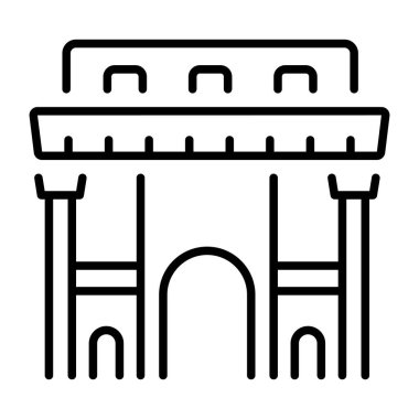 Mermer kemeri tasvir eden bir taslak biçim simgesi