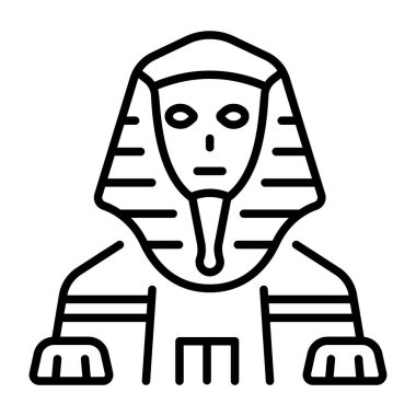 Sfenksi temsil eden doğrusal biçim simgesi