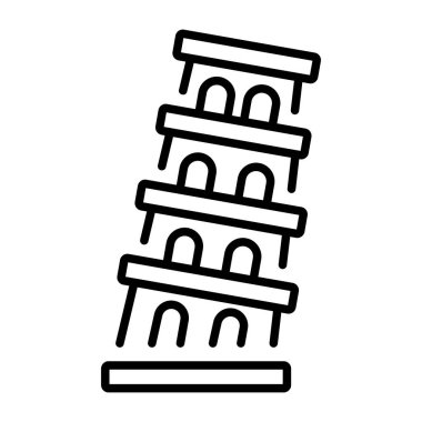 Pisa kulesini gösteren bir satır biçimi simgesi