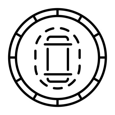 Kriket alanı düzenini gösteren doğrusal bir simge