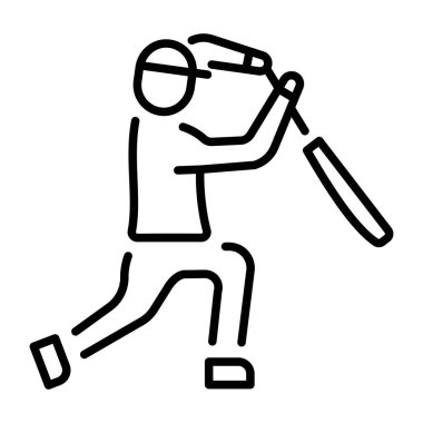 Sporcu bir karakteri tasvir eden bir satır biçimi simgesi