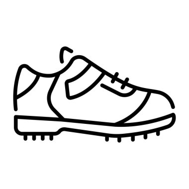 Kriket ayakkabısı ayakkabılarını gösteren bir satır biçimi simgesi