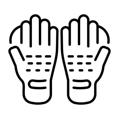 Kaleci eldivenlerini gösteren doğrusal bir simge 